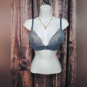 2 For $30 Adore Me Elegant Lace Bra in Gray Size 36c